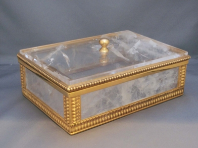 Rectangular Rock Crystal Casket / Box