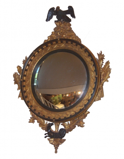 Fine Federal Style Bulls Eye Mirror