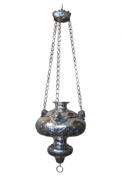 Sensational 19th C. Silver Sanctuary Lamp