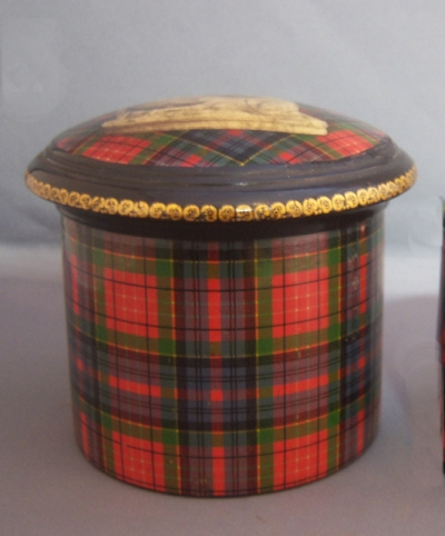 Tartan Ware Power Box & Pin Cushion Box