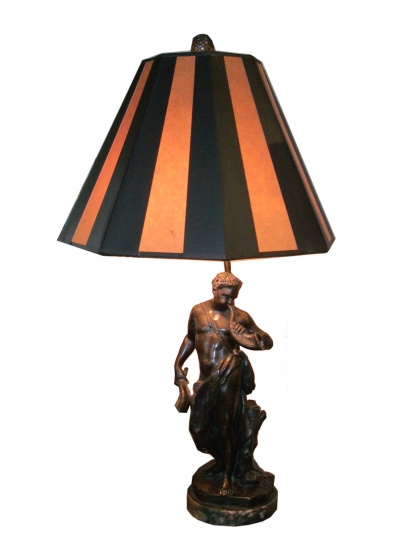 French Bronze Figural Lamp