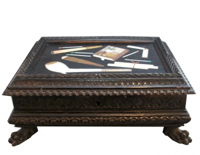 Italian Ebonzied Pietra Dura Box