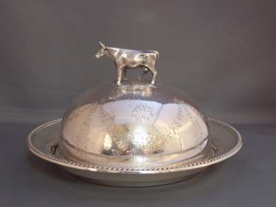 Charming Coin Silver Butter Dish