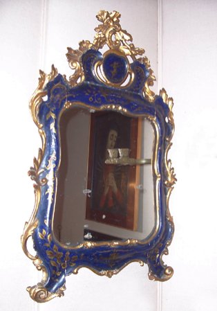 Blue and Gold Venetian Rococo Mirror