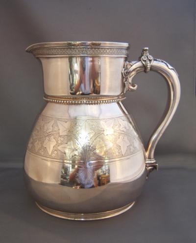 Wonderful Tiffany Ivy Decorated  Water Pitcher