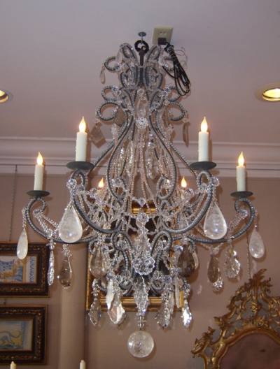 Fantastic Rock Crystal Chandelier