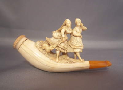 Wonderful Figural Meerschaum Cheroot