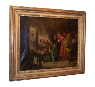 Charming 19th Century Oil on Canvas Painting