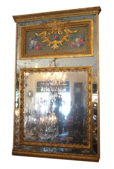 Sensational 18th C. Venetian Trumeau Mirror