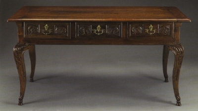 Italian Rococo Style Walnut Desk