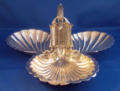 19th C. Victorian Sheffield  Sterling Silver Dish