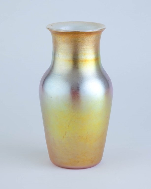 Gold Aurene Steuben Style Vase