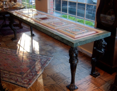 monumental specimen marble library table