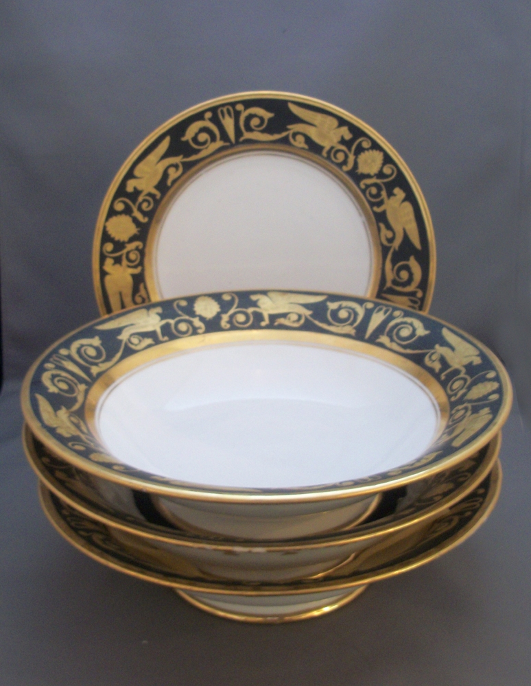 Set of Rare Neo Classical Style Old Paris Porcelain