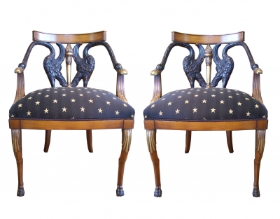 Handsome Pair of Italian Armchairs