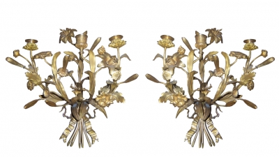 Pair of Louis Philippe Ormolu Sconces