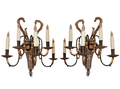 Fabulous Pair of Italian Sconces