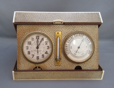 Shagreen & Bone Box / Clock