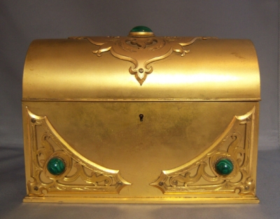 Fine Gilt-Metal Double Tea Caddy