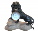 Glorious Bronze Lion Clock