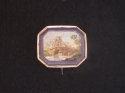 Fine 19th C. Micro Mosaic Brooch of Orsini Castle