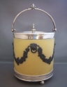 Rare Tri-Color Wedgwood Biscuit Barrel