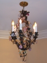 Bronze & Porcelain Capo Di Monte Chandelier