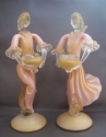 Pair Italian Murano Glass Figurines