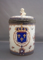 Sampson Faux Chinese Export Covered Jar