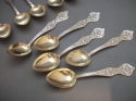 Set of Daffodil Pattern Demitasse Spoons by Baker Manchester