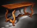 19th C. Spanish Walnut Trestle Table