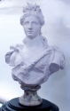 Large Glazed Terra Cotta Bust of Diana