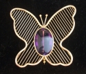 Allan Adler 14kt Gold & Amethyst Brooch / Pin