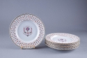 Set of Six Reticulated Sampson Plates