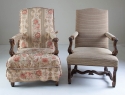 Eight French Regency Style Arm Chairs