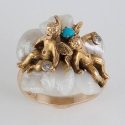 14k Gold Cupid Ring