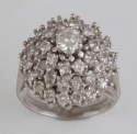 Diamond Tiered Bee Hive Ring