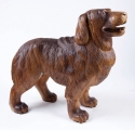 Hand-Carved Wooden Standing Dog