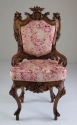 Carved Walnut Rococo Chair