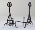 Pair of Wrought Iron Andirons