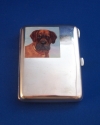 Silver and Enamel Cigarette Box