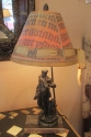 19th C. French Bronze Sculpture Lamp