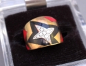 18kt Gold, Diamond and Enamel Star