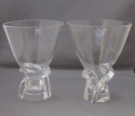 Steuben Crystal Pair of Spiral Vases