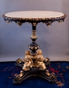 18th c. Italian Carved Gilt Wood Pedestal Table