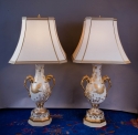 Gorgeous Pair of Porcelain Lamps