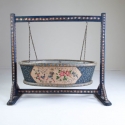 Unusual English Hand Painted Wooden Planter