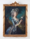 Large Pastel Marie Antoinette Painting 