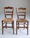 Pair 18th c. Petite French Cafe Chairs