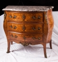 19th c. Louis XV Style Marquetry Commode